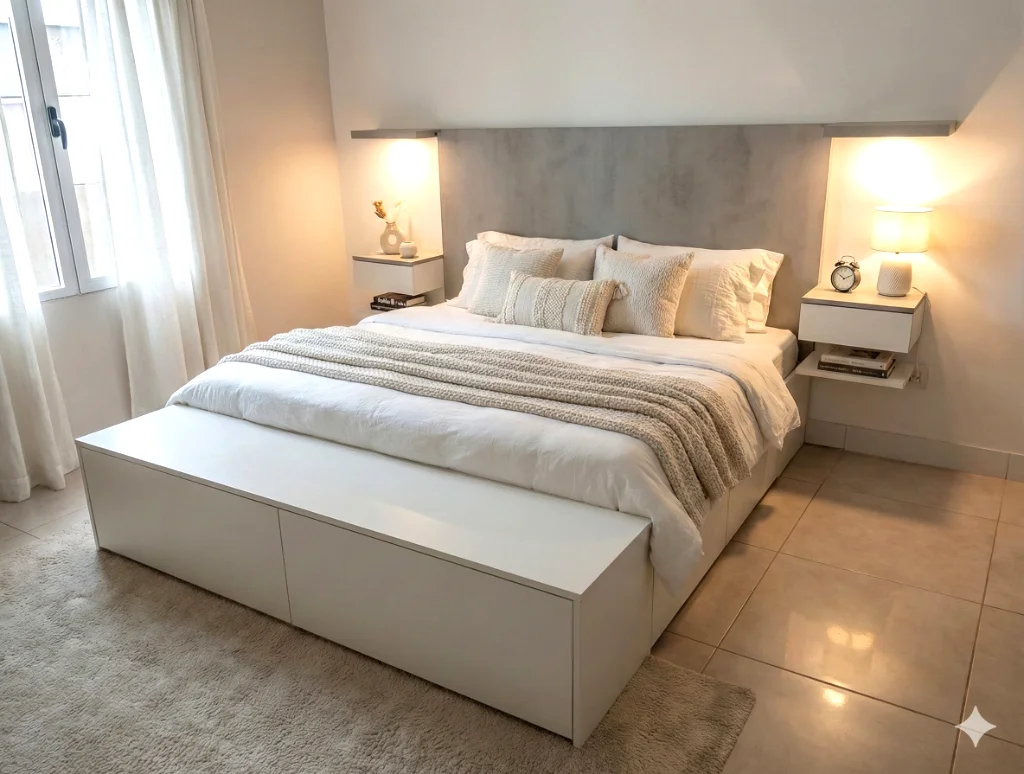 Respaldo de cama chomix blanco